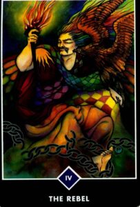 The Emperor card in the Osho Zen cards--The Rebel